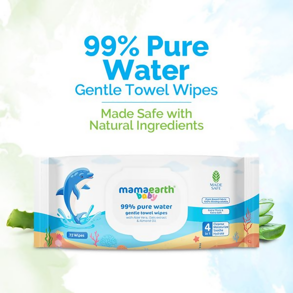 Mamaearth Baby 99% Pure Water Gentle Towel Wipes Main Image