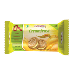 Patanjali Cream Feast Lemon Biscuit (Pack of 10)