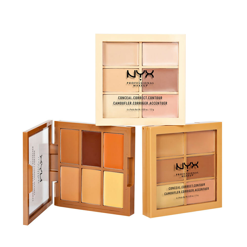 NYX Professional Makeup Conceal, Correct, Contour Palette - 3CP03 Deep/Profond