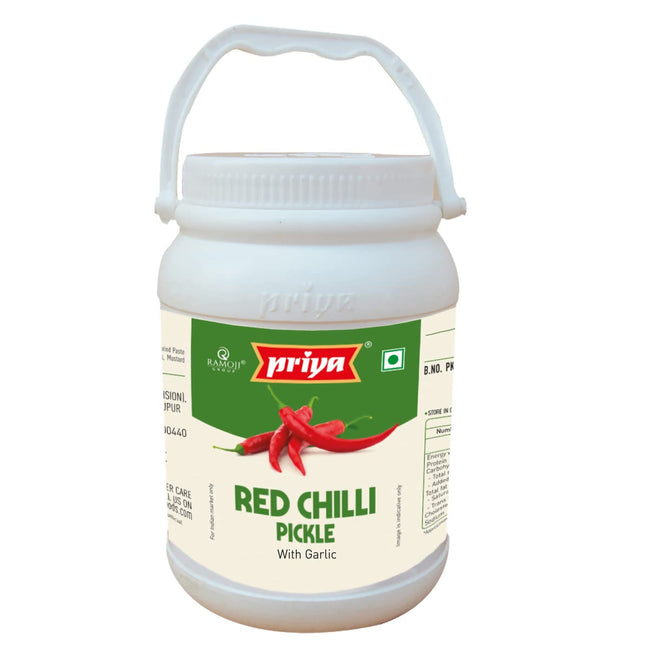 Priya Red Chilli Pickle with Garlic Hover Image