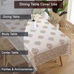 Urbano Homz Table Cloth for 6 Seater Dining Table - Cream
