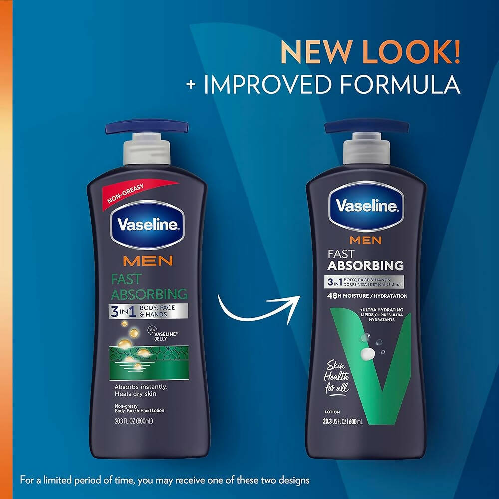 Vaseline Men Fast Absorbing Body and Face Lotion