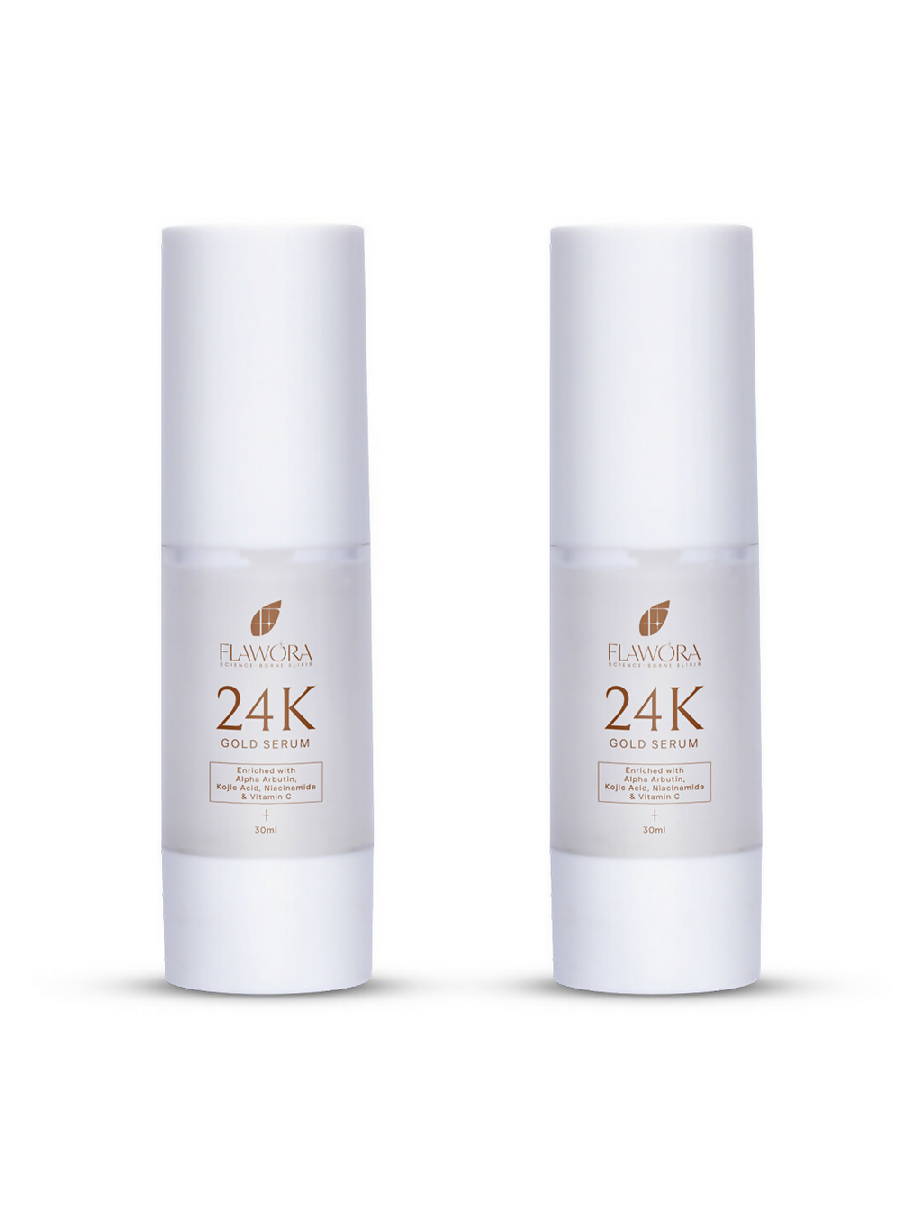 Flawora 24K Gold Face Serum With Vitamin C For Brightening & Anti-Aging Skin