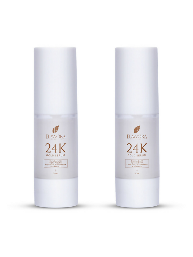 Flawora 24K Gold Face Serum With Vitamin C For Brightening & Anti-Aging Skin Main Image