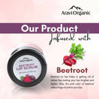 Aravi Organic Beetroot Lip Lightening Scrub Balm