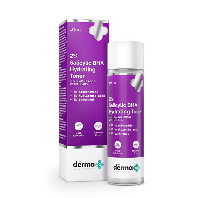 The Derma Co 2% Salicylic BHA Hydrating Toner Hover Image