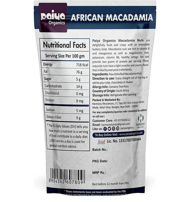 Paiya Organics African Macadamia Exotic & Healthy Nuts Main Image