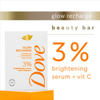 Dove Glow Recharge Serum Beauty Bar with 3% Brightening Serum + Vitamin C