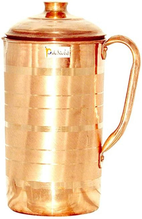 Pure Copper Water Jug With Handles And Lid