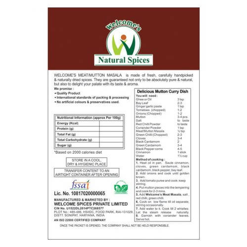 Welcome’s Natural Spices Meat/Mutton Masala Powder Main Image