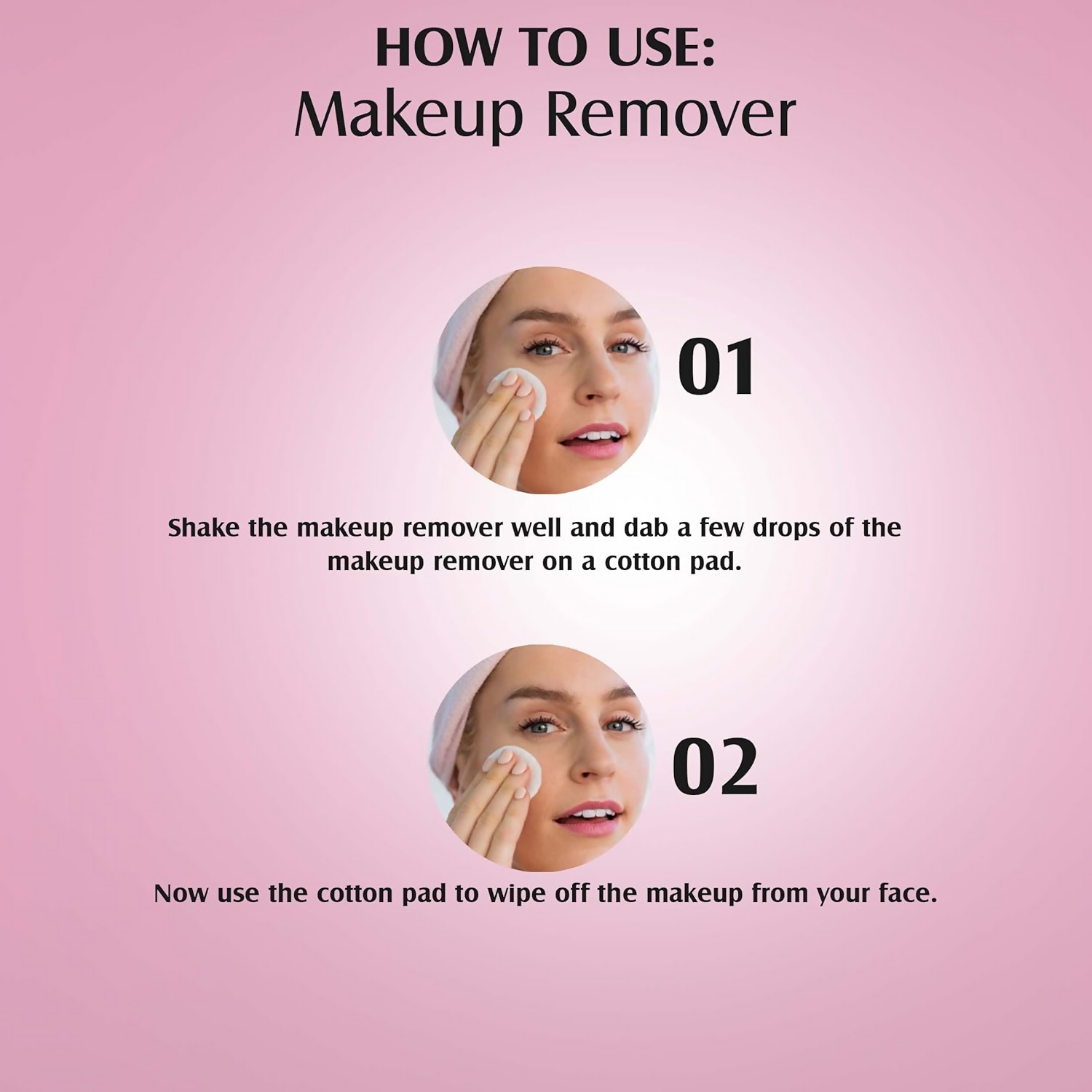 Glam21 Makeup Remover For Water-Proof & Long Lasting Makeup - Pink