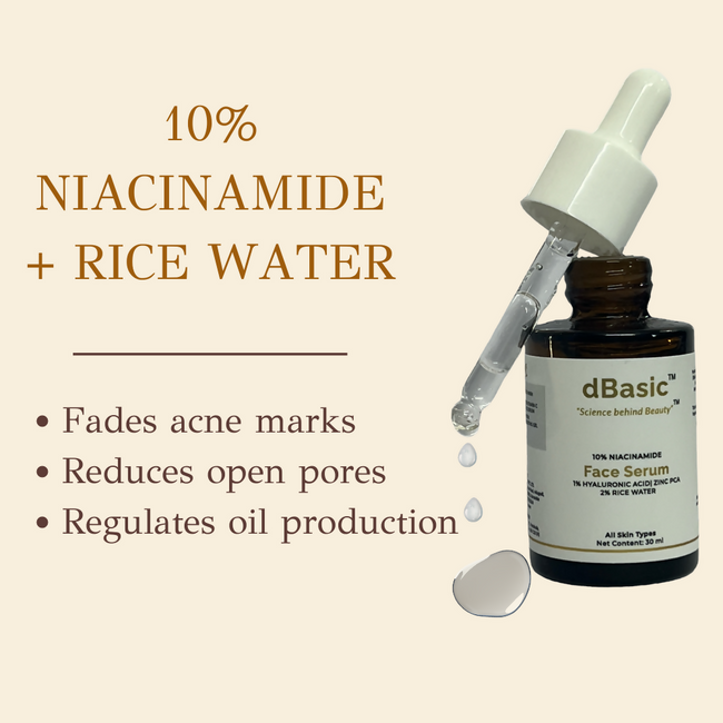 dBasic 10% Niacinamide Face Serum - Pore Minimizer, Acne Marks Main Image