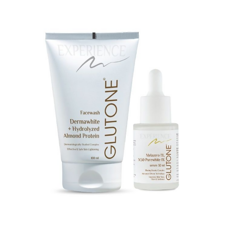 Glutone - Skin Brightening & Glowing - Facewash & Serum Combo