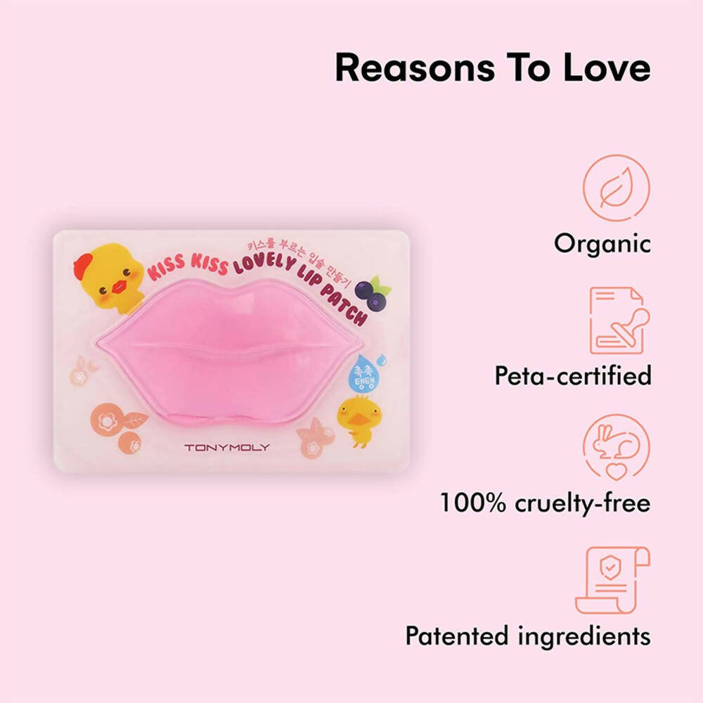 Tonymoly Hydrating Kiss Kiss Lovely Lip Patch - Korean Skincare