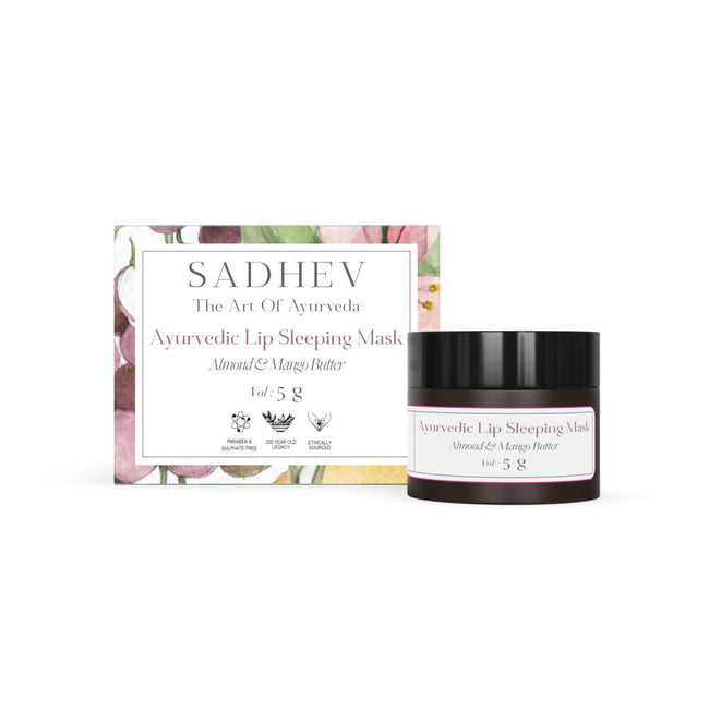 Sadhev Ayurvedic Lip Sleeping Mask With Almond & Mango Butter Hover Image