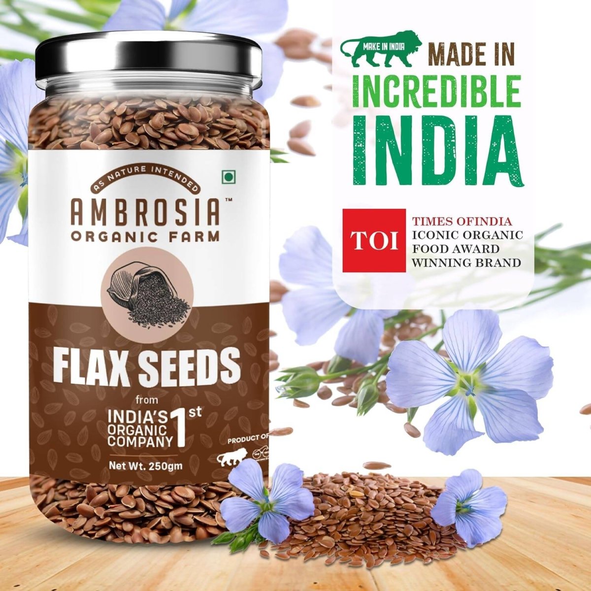 Ambrosia Organic Farm Flax Seeds