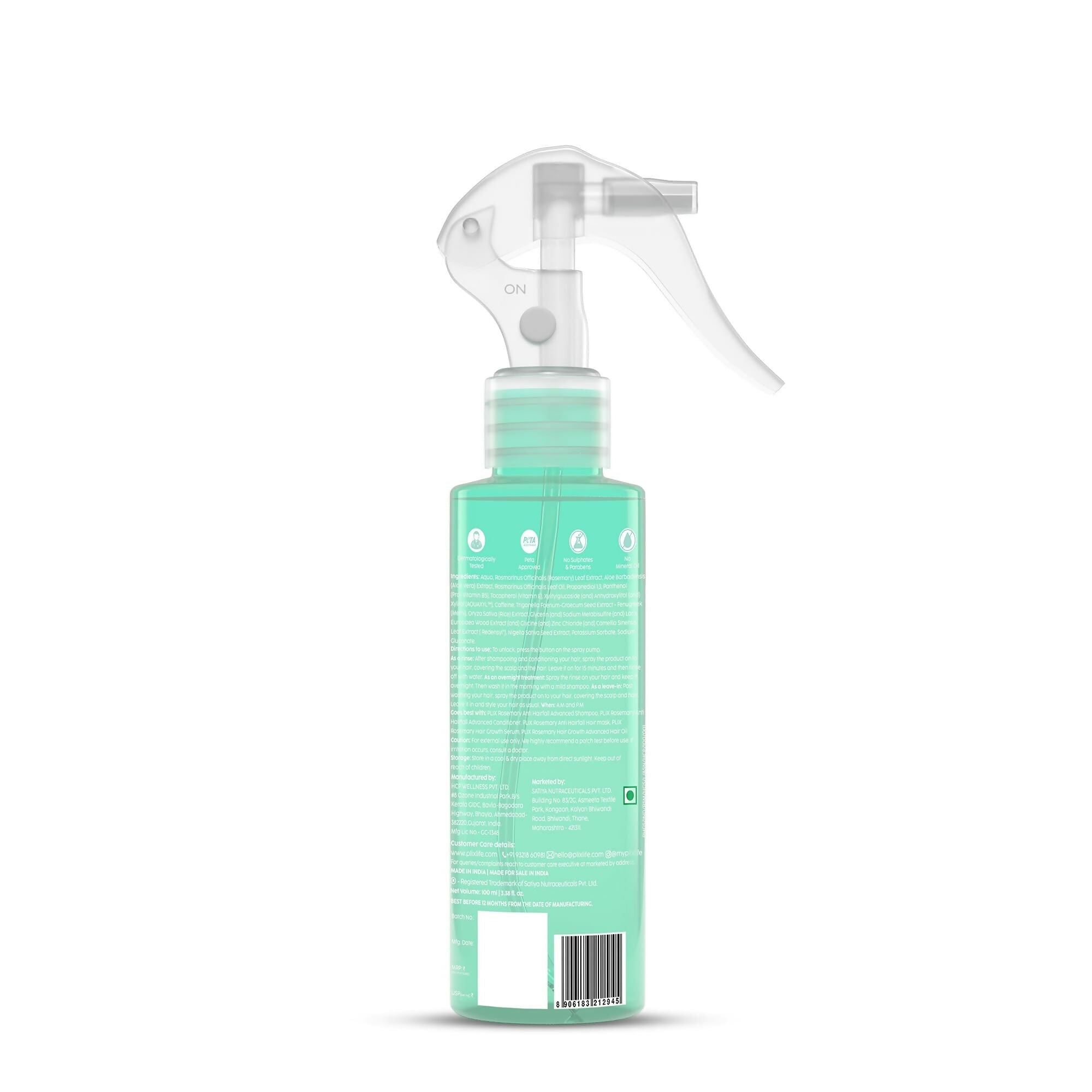 PLIX The Plant Fix Rosemary Hair Growth Advanced Hair Spray For Fuller, Thicker Hair