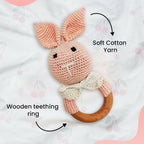 Matoyi Crochet Bunny Toy: Teether For Babies