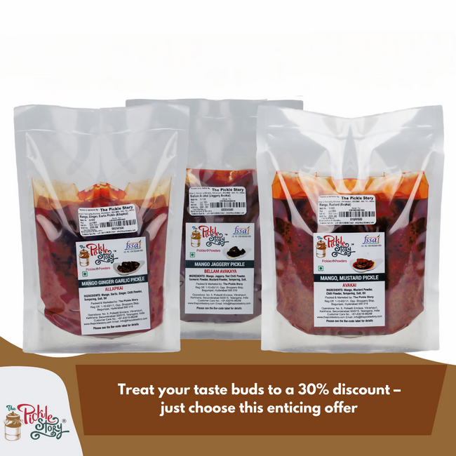 The Pickle Story Mango Melange Trio Pickle Hover Image