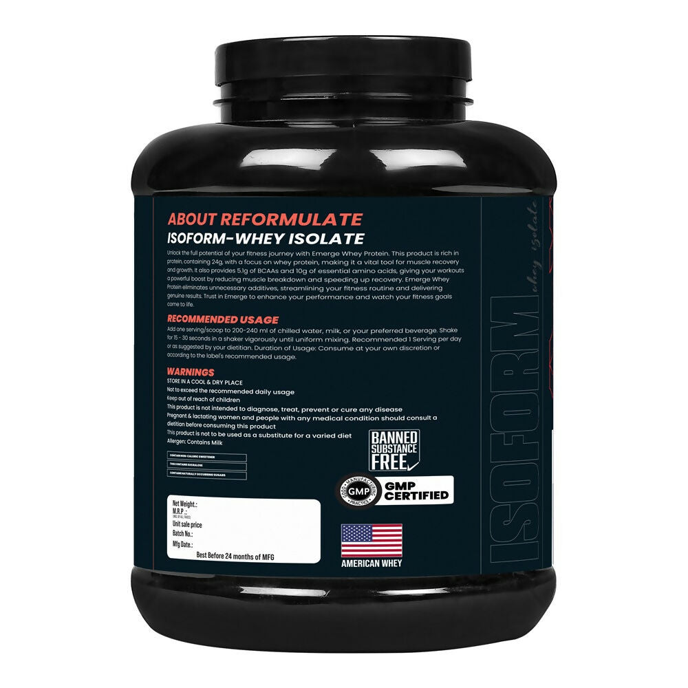 Reformulate I Isoform I Whey Isolate I Your Daily Meal Replacement Formula I 27G Protein | 6.1G BCAA | 12.9G EAA | O g Sugar - Malai Kulfi