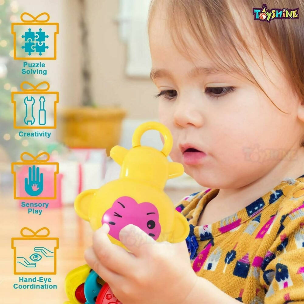 Toyshine Rattle with Teathers Combo for New Born Babies