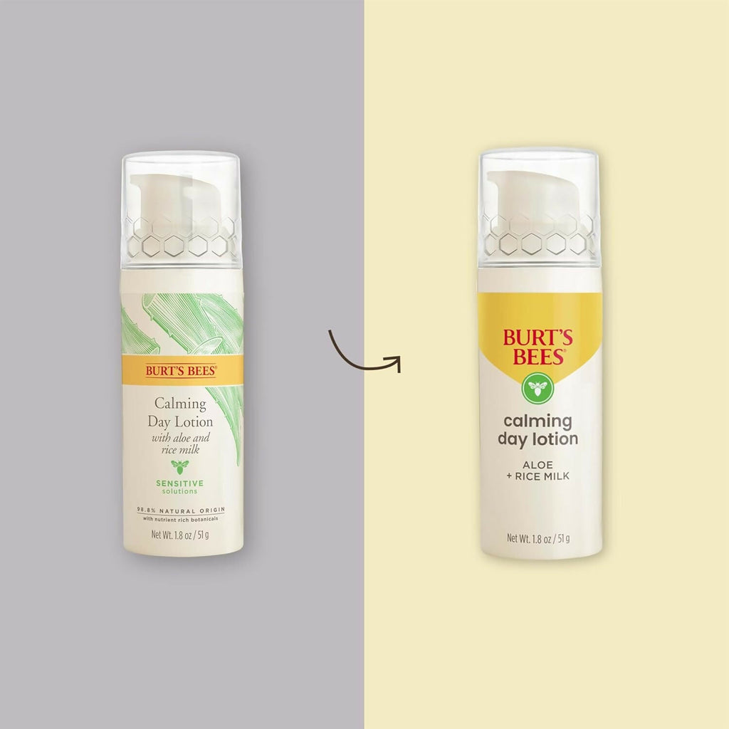 Burt's Bees Calming Day Lotion with Aloe + Rice Milk for Sensitive Skin