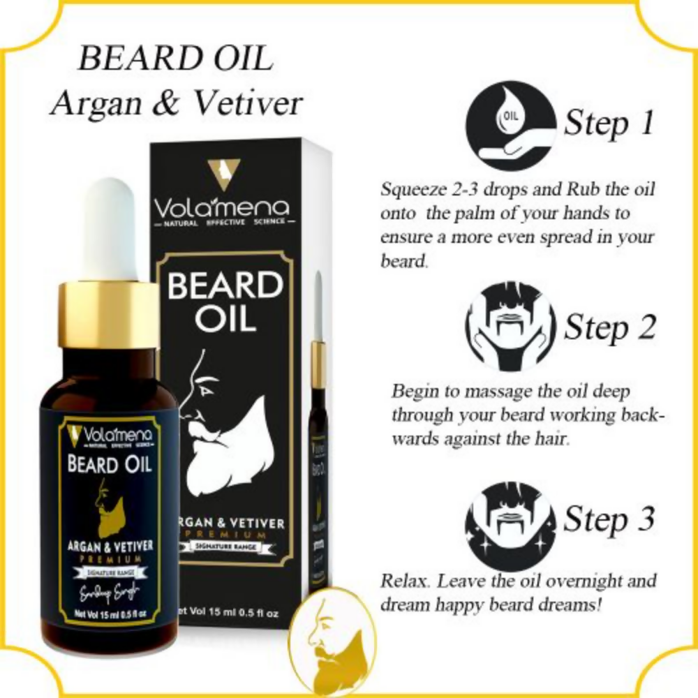 Volamena Argan & Vetiver Premium Beard Oil