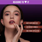 Staze 9 To 9 Pout On Matte And Smudgeproof Lip Crayon - 12 Fine Wine