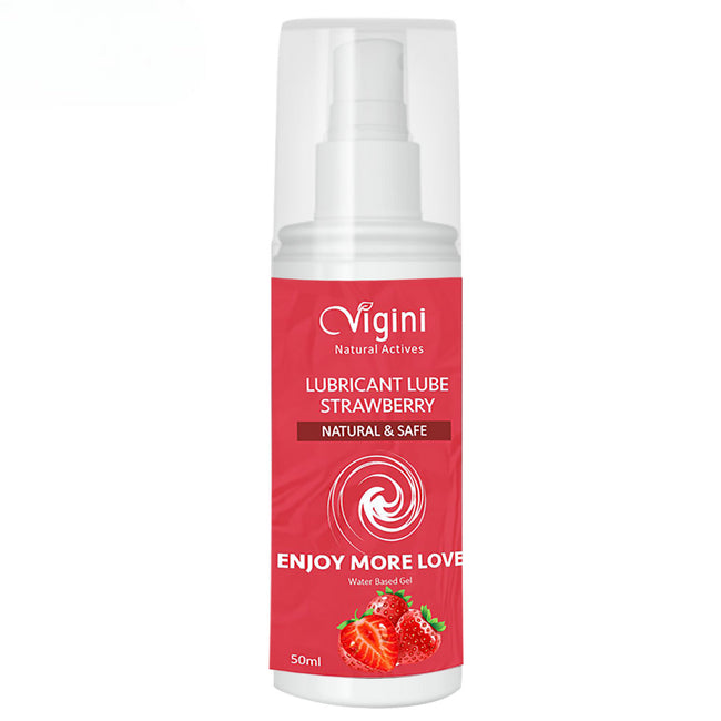 Vigini Intimate Strawberry Lubricant Personal Lube Water Based Gel Hover Image
