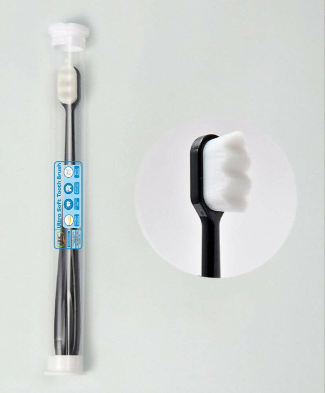 AHC Baby Ultra Soft Toothbrush With Micro Nano Bristles With Tongue Cleaner Hover Image