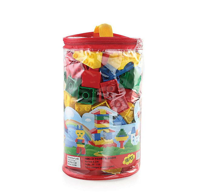 Peacock Learning & Educational Building Interlocking Blocks Set For Kids - 100 Pcs Hover Image