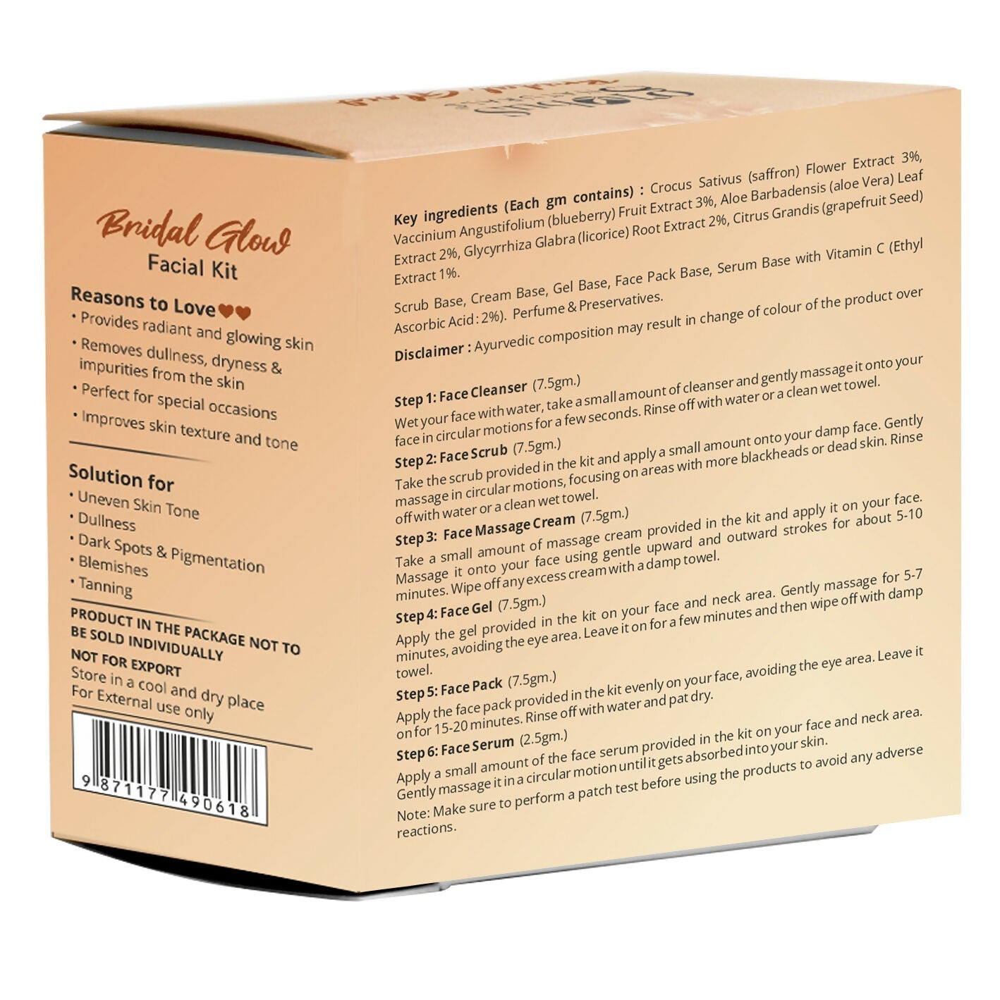 Globus Naturals Illuminating Bridal Glow 6 Step Facial Kit