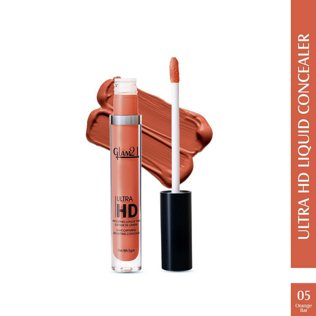 Glam21 Ultra HD Liquid Concealer for HD Finish - Orange Bar Main Image