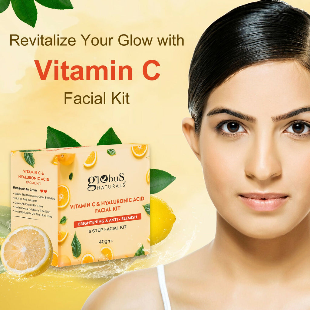 Globus Naturals Vitamin C & Hyaluronic Acid Facial Kit