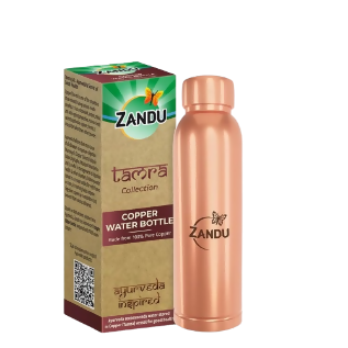 Zandu Copper Water Bottle Hover Image