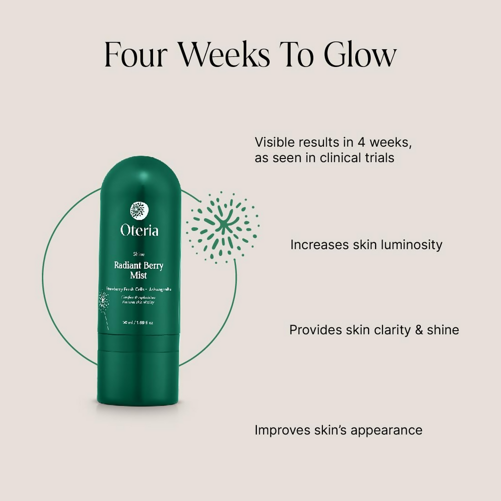 Oteria Radiant Berry Mist Toner For Glowing Complexion & Balances Oily, Dry