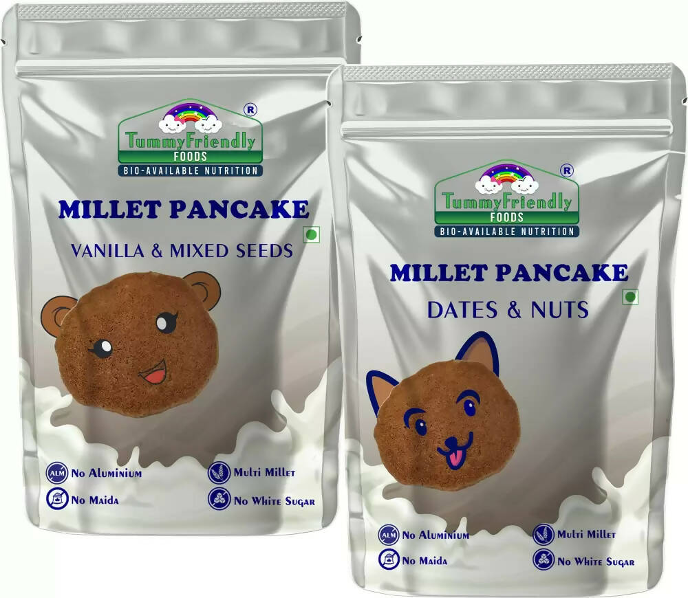TummyFriendly Foods Millet Pancake Mix Combo - Dates, Nuts, Seeds
