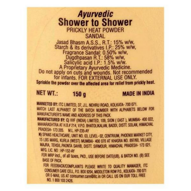 Shower To Shower Sandal Prickly Heat Powder Main Image