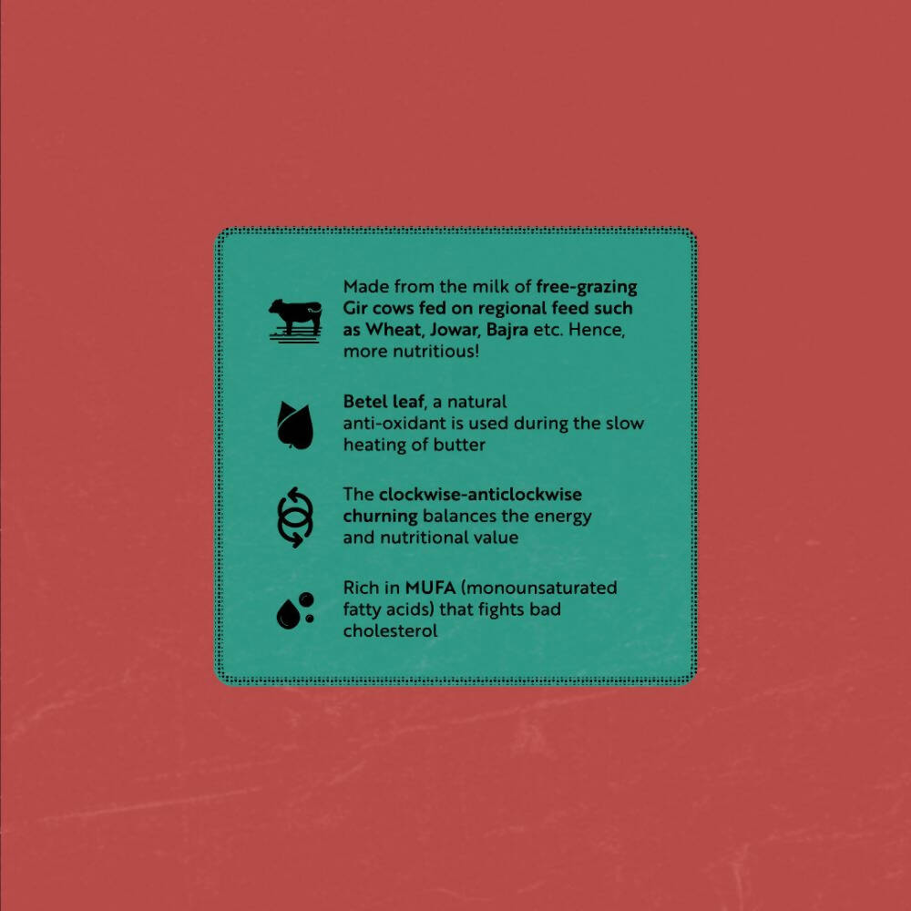 oRegion A2 Gir Cow Ghee | 100% Gir Cow Ghee | Organic Desi Ghee From Gir Cow