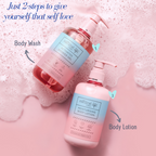 Natural Vibes Glow & Moisturising Bath and Body Regime with Shower Gel Body Wash & Lotion