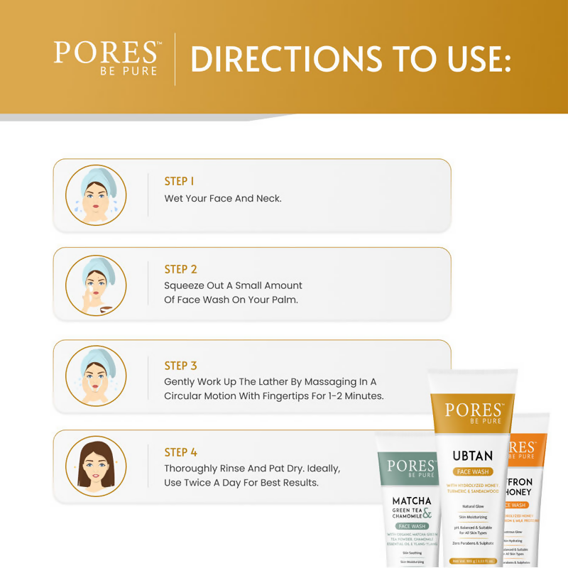 Pores Be Pure Ubtan De-Tan Face Wash