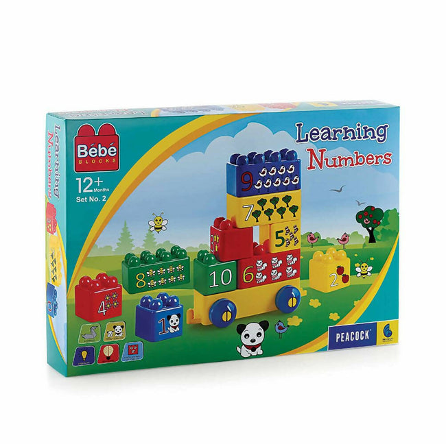 Peacock Learning & Educational Building Interlocking Blocks Set For Kids- Learning Numbers Hover Image