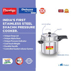Prestige SS Deluxe Alpha Svachh Stainless steel Pressure Cooker