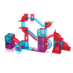 Kipa MagPlay BallRush Magnetic Tiles 101 Pieces with Storage Container Ball Run Set for Kids. 3D Stem Educational Toys. Magnetic Marble Run for Kids