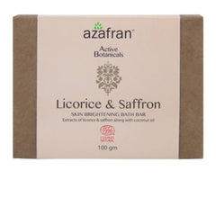 Azafran Active Botanicals Licorice & Saffron Skin Lightening Bath Bar