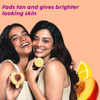 PLIX The Plant Fix Peaches & Lemon Detan Pair with Bump Eraser Body Scrub & SPF15 Body Lotion