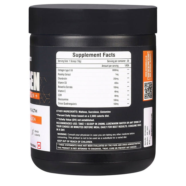 Reformulate CollaGen Plus+ Improves Bone Health Hydrolyzed Collagen I Hair I Skin I Nails I Bones I Joints I Non-Veg I Pine Apple Main Image