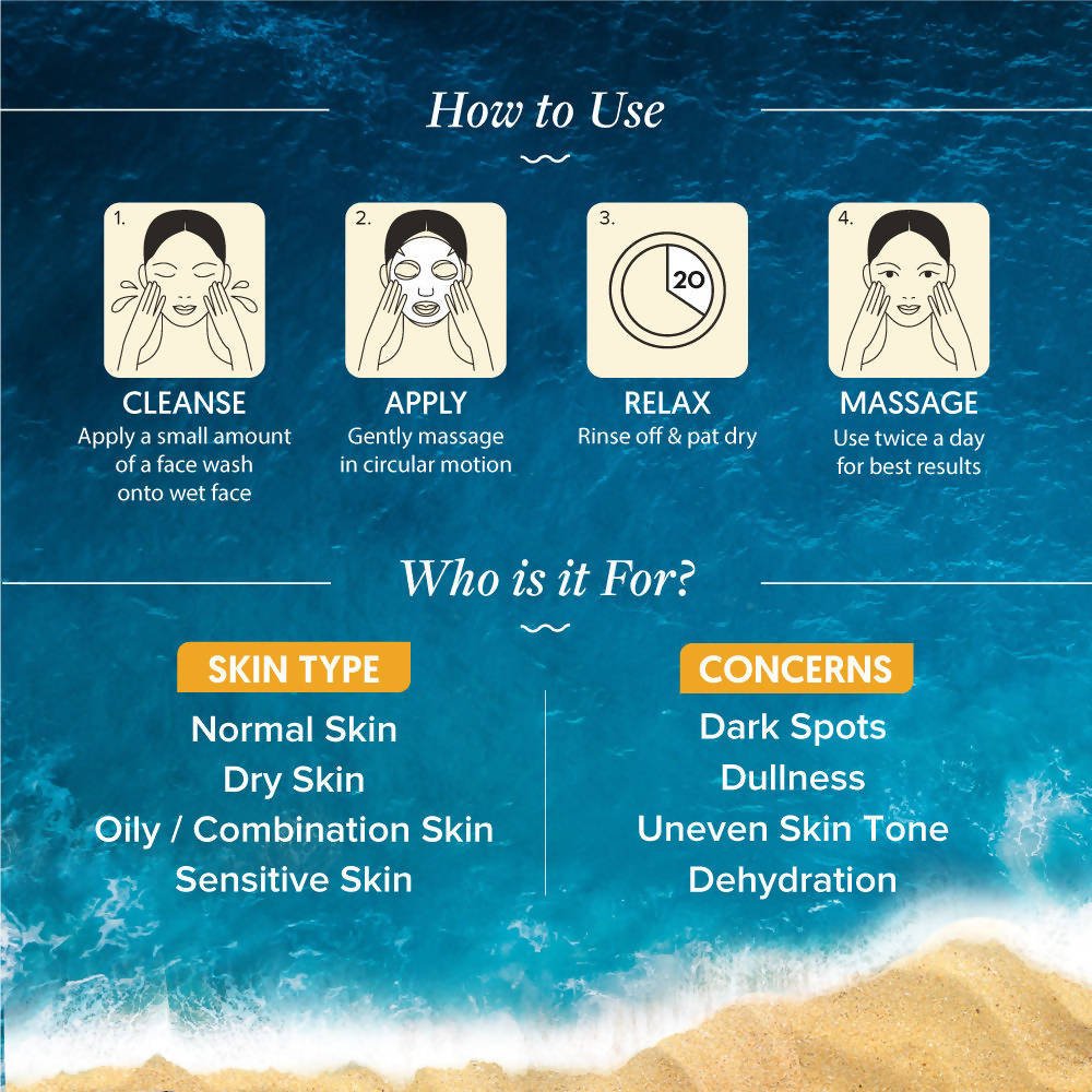 Aqualogica Glow+ Lush Sheet Mask, Instant Hydration & Glowing Skin