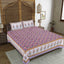 Rudra Bazaar Purple 210 TC Cotton Double King Bedsheet With 2 Pillow Covers