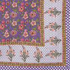 Rudra Bazaar Purple 210 TC Cotton Double King Bedsheet With 2 Pillow Covers